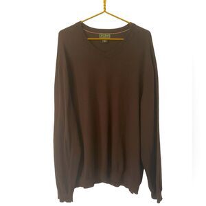 Eddie Bauer Brown Cotton/Cashmere Men’s‎ Tall XXL Sweater